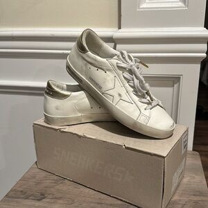 white golden goose sneakers
